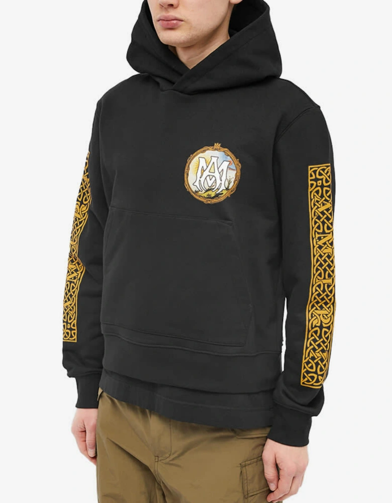 ALCHEMY LANDSCAPE FRAME HOODIE BLACK