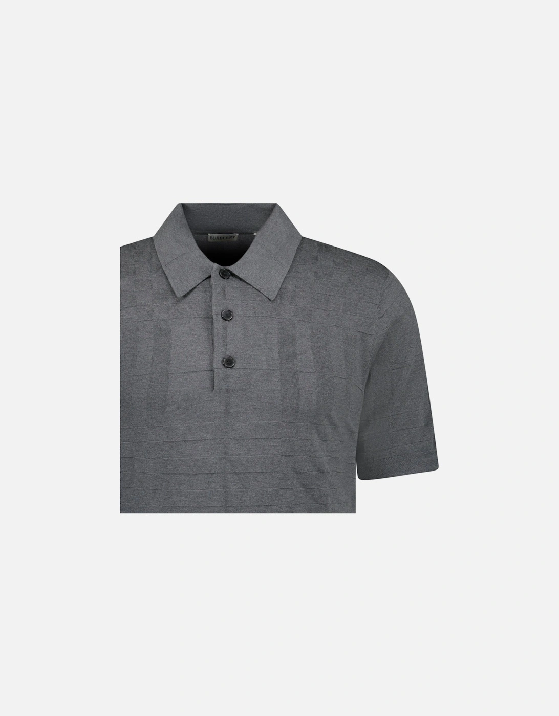 'Kieran' Knit Polo-Shirt Grey