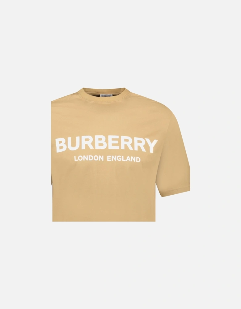 'Ellison' London Logo Print T-Shirt Archive Beige