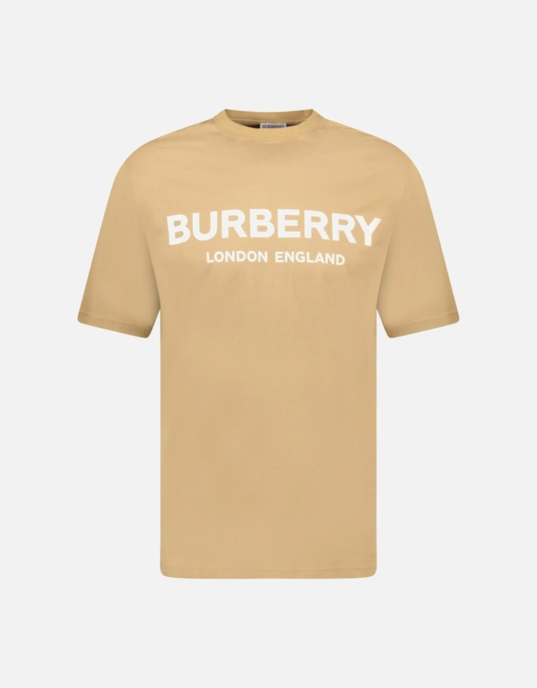 Burberry 'Ellison' Logo Print T-Shirt Beige