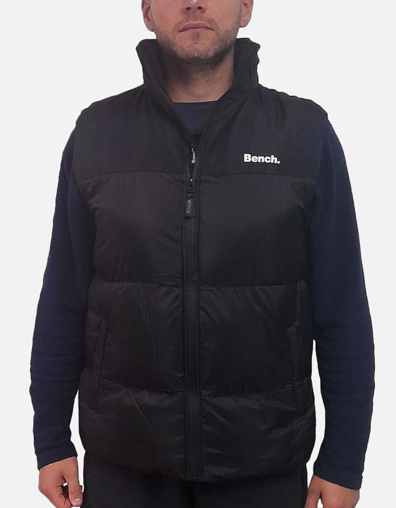 Mens Marshy Padded Sleeveless Puffer Gilet - Black