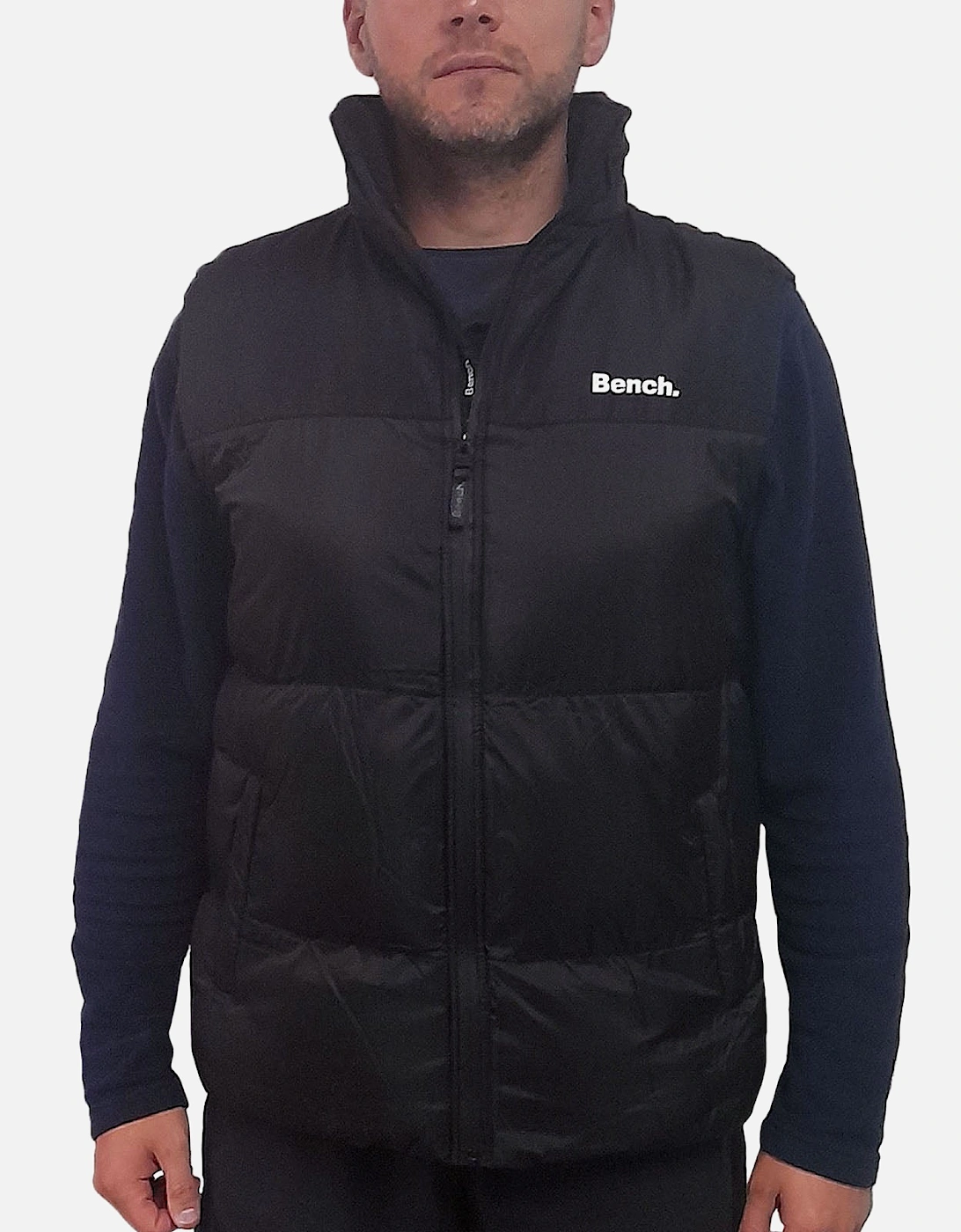 Mens Marshy Padded Sleeveless Puffer Gilet - Black, 2 of 1