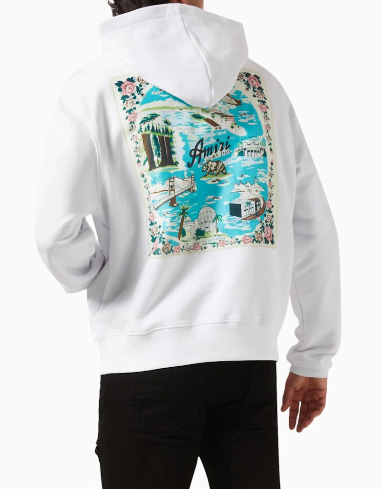 CALIFORNIA HAWAIIAN HOODIE WHITE