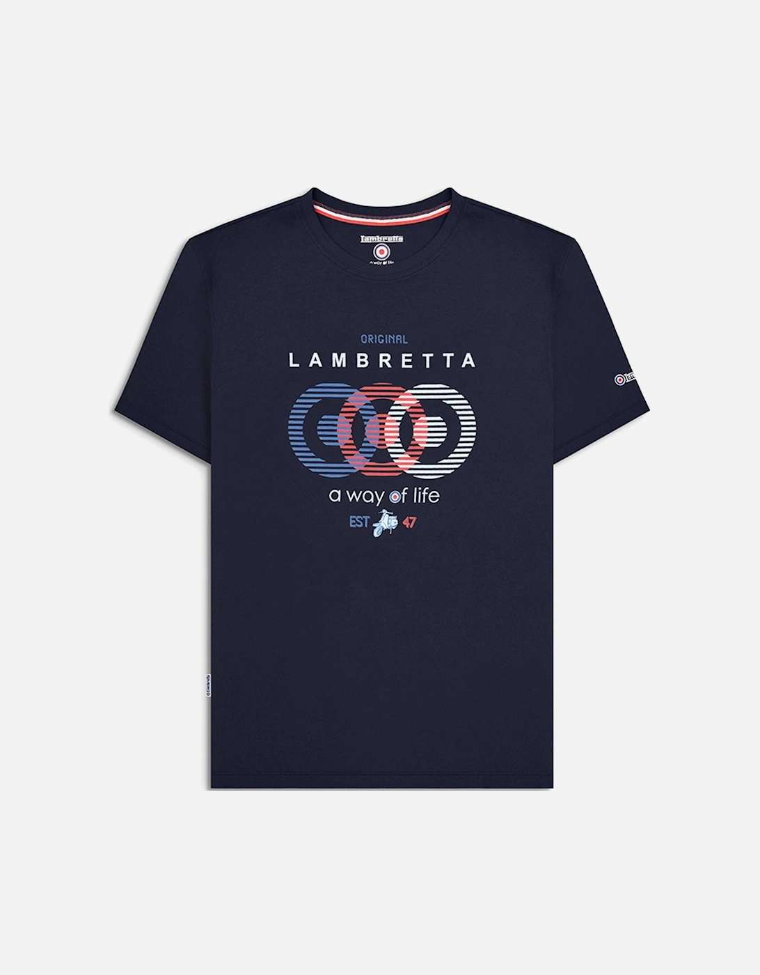 Mens Target Vison Short Sleeve Crew Neck T-Shirt - Navy, 2 of 1