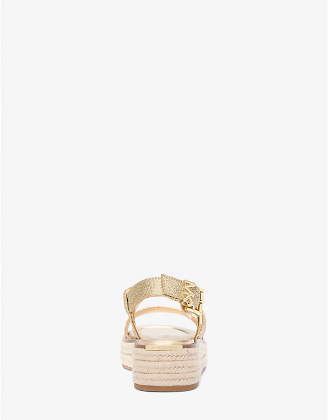 Lynn Metallic Leather Platform Espadrille Sandal