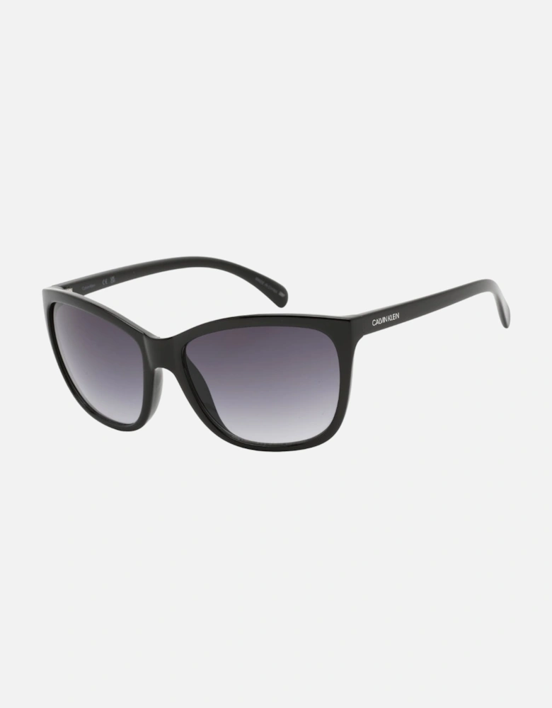 Dark Grey Gradient Lens Black Sunglasses