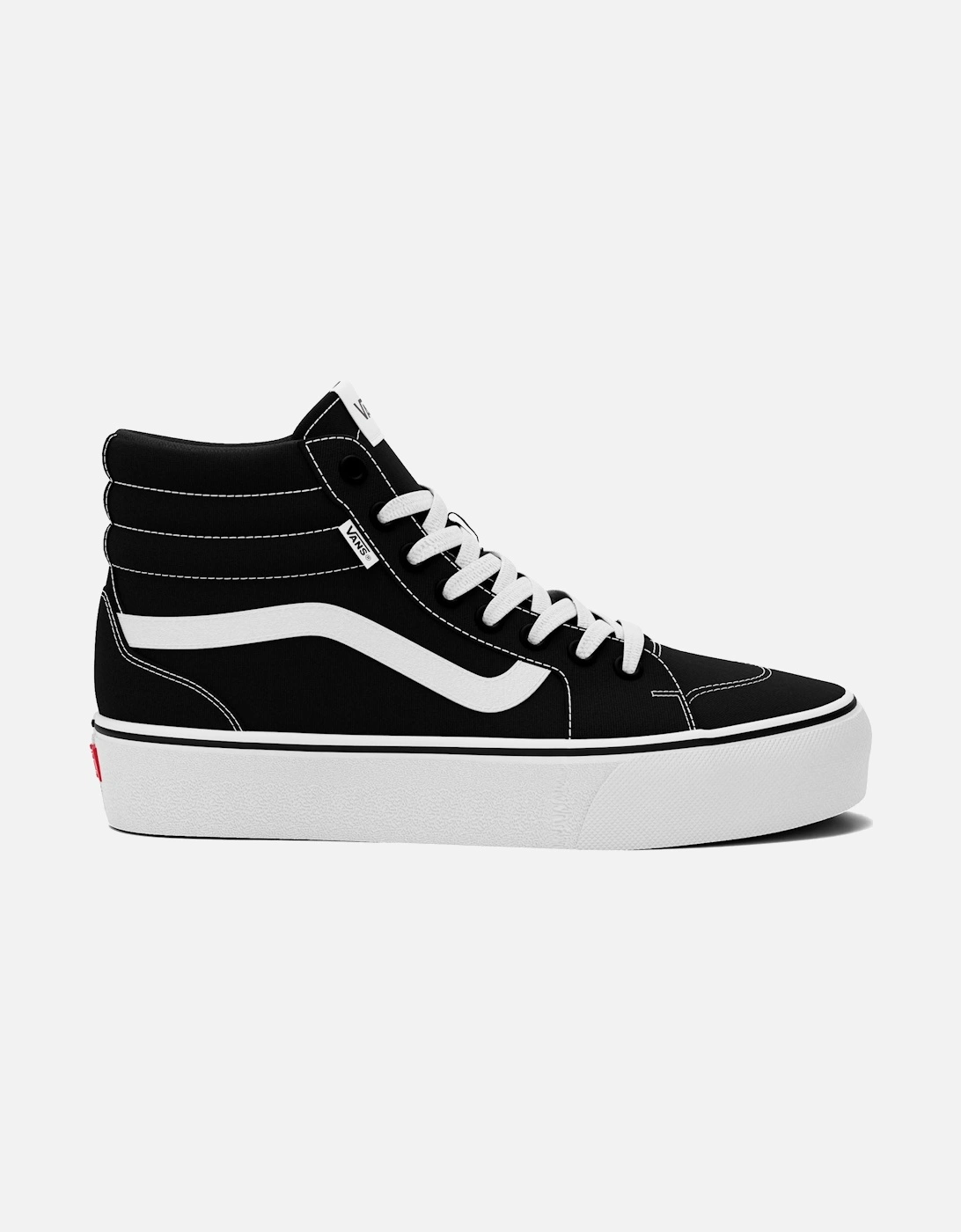 Womens Filmore HI High Top Canvas Trainers - Black/White, 2 of 1