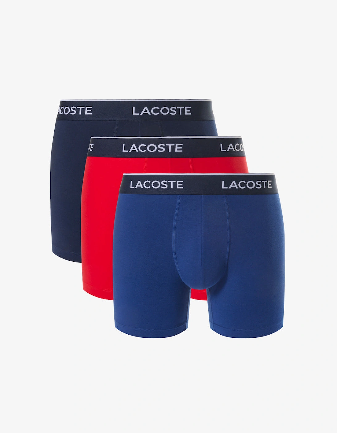 3-Pack Stretch Cotton Boxer Briefs, Navy/Blue/Red, 2 of 1
