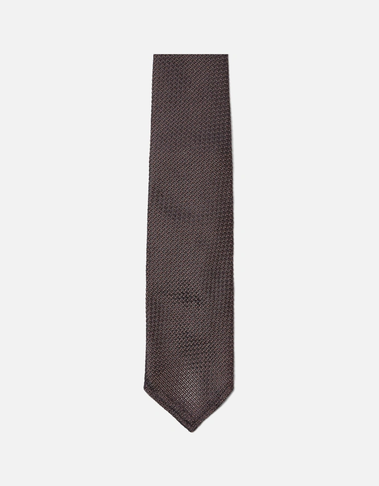 Jacquard Tie Brown