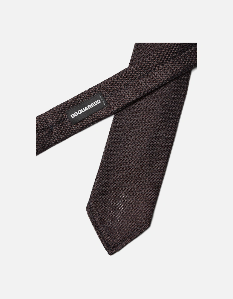 Jacquard Tie Brown
