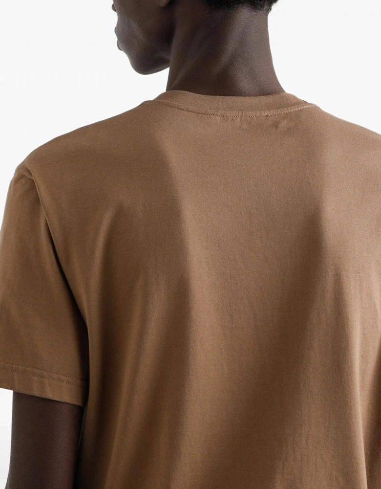Branded Cotton T-Shirt Tan