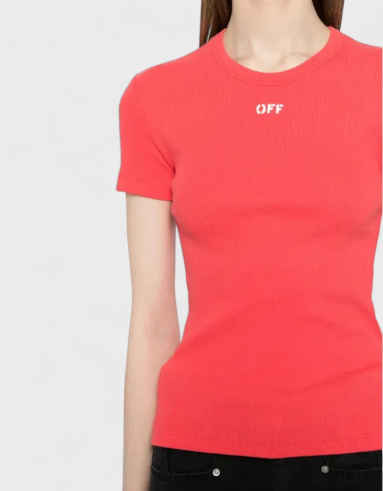 Off Stamp T-Shirt Red