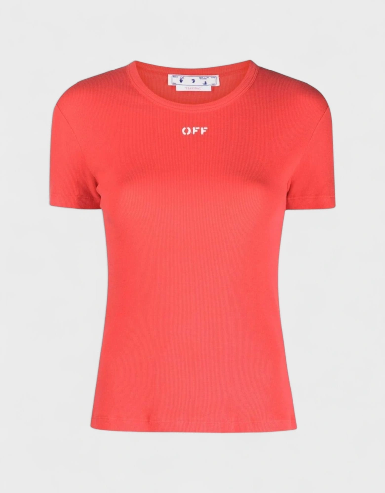 Off Stamp T-Shirt Red