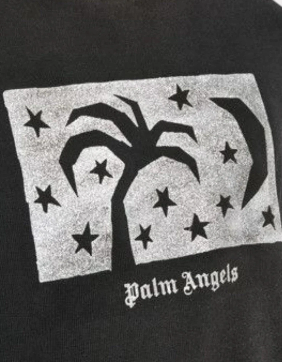 Glitered Nightsky Logo Crewneck Black