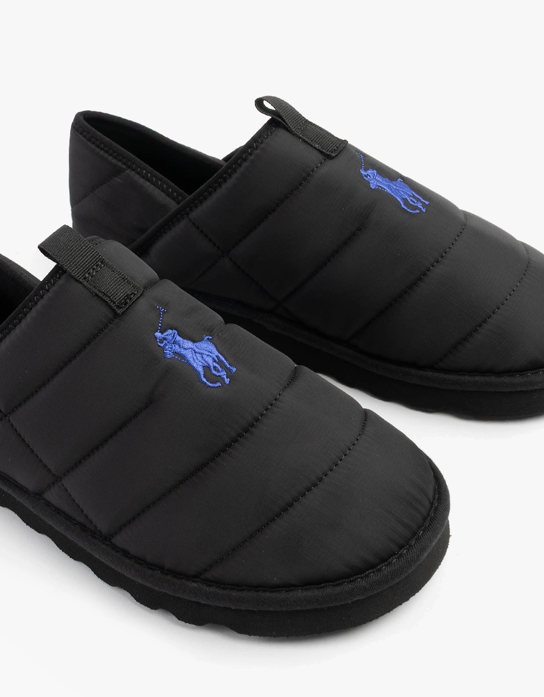 EVERETT Mens Slippers Black Rc Nylon/Royal