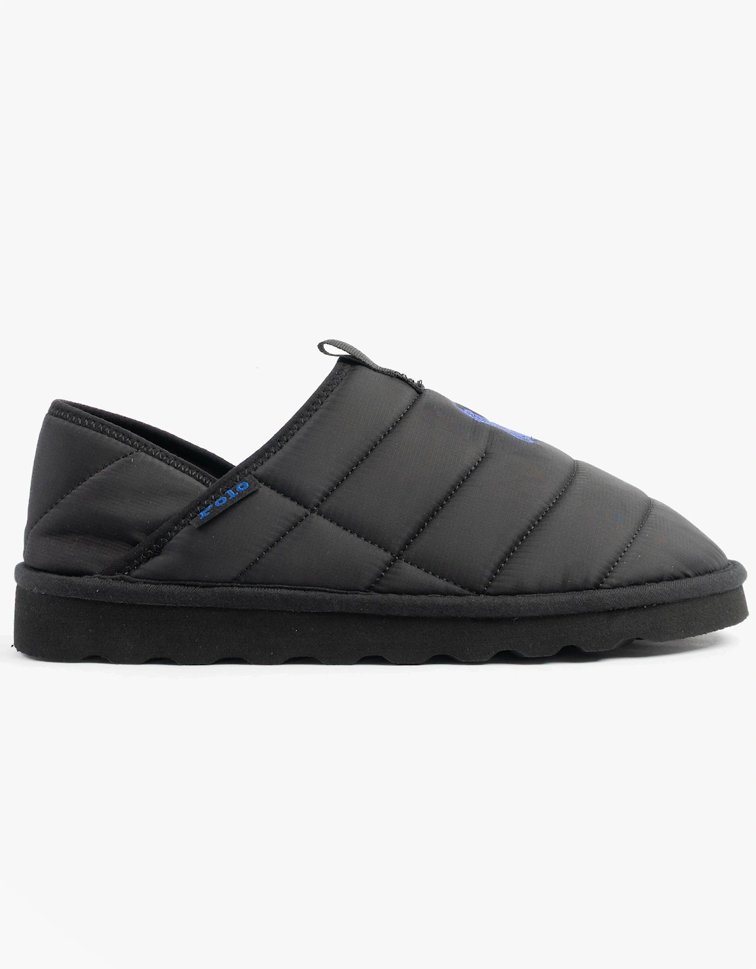 Men's Polo Ralph Lauren EVERETT Mens Slippers Black Rc Nylon/Royal - Size: 8