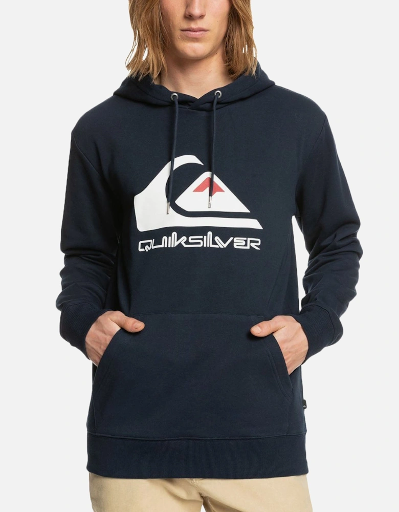 Mens Big Logo Casual Pullover Hoodie - Navy