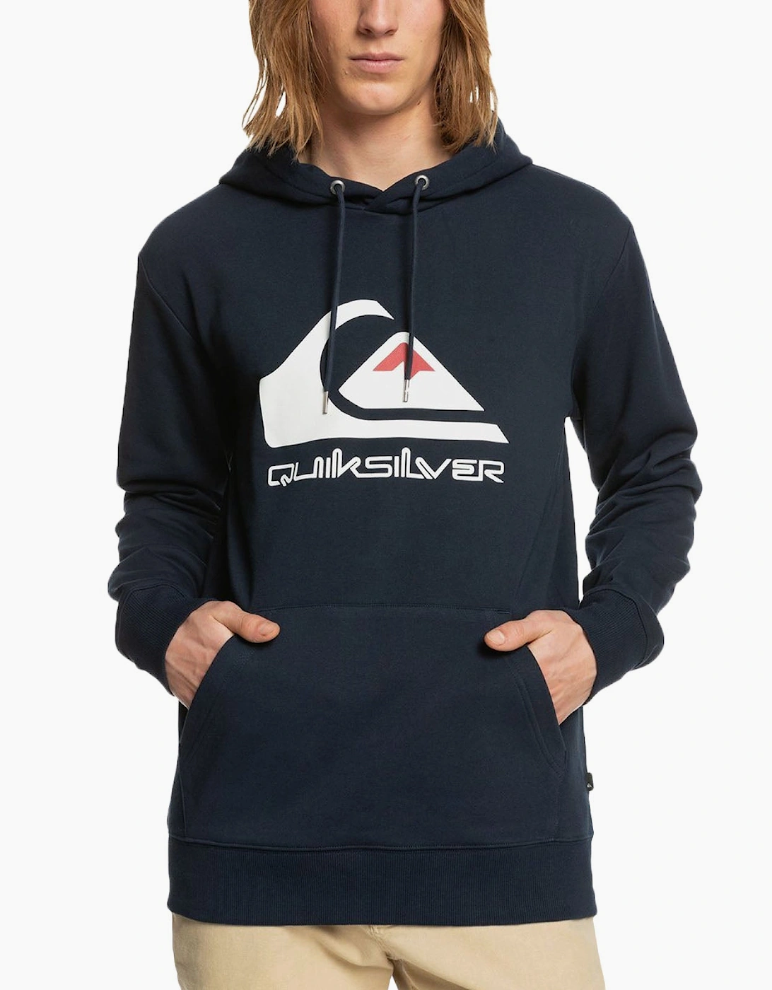 Quiksilver Men's Quiksilver Mens Big Logo Casual Pullover Hoodie - Navy - Blue