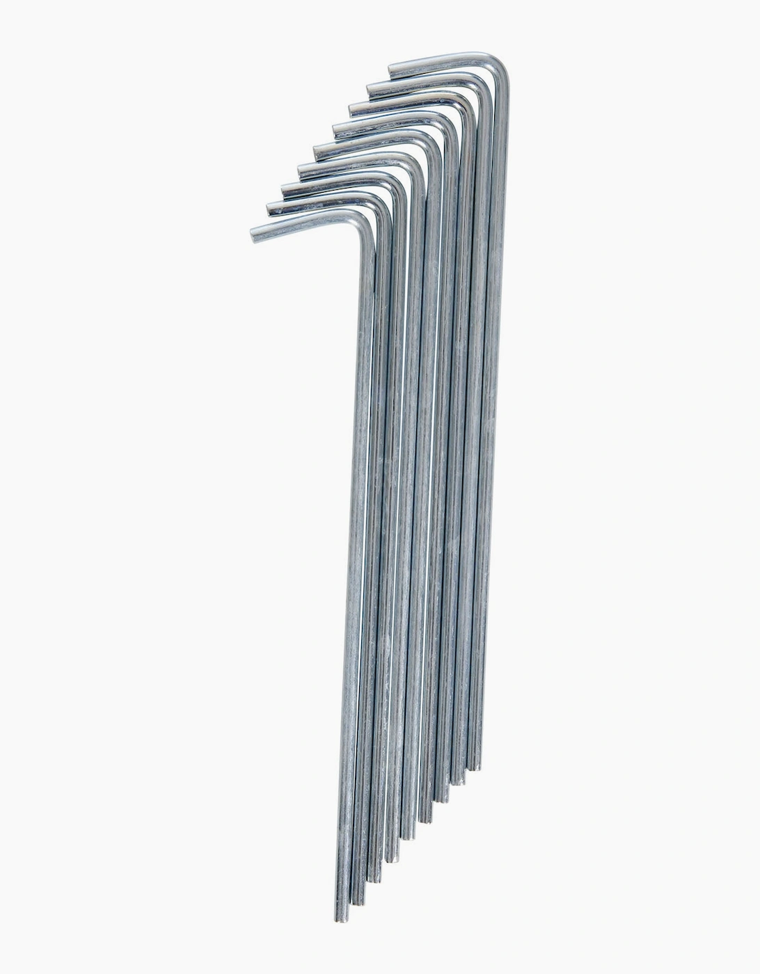 Trespass Unisex Silver Axion Pack Of 10 Steel 150Mm Long Camping Tent Pegs - Size: One Size