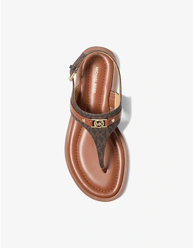 Mandy Signature Logo T-Strap Sandal