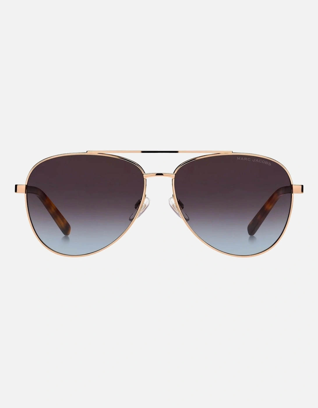 Brown Teal Lens Havana Detail Gold Sunglasses