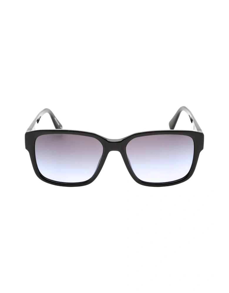 Black Framed Grey Violet Gradient Lensed Sunglasses