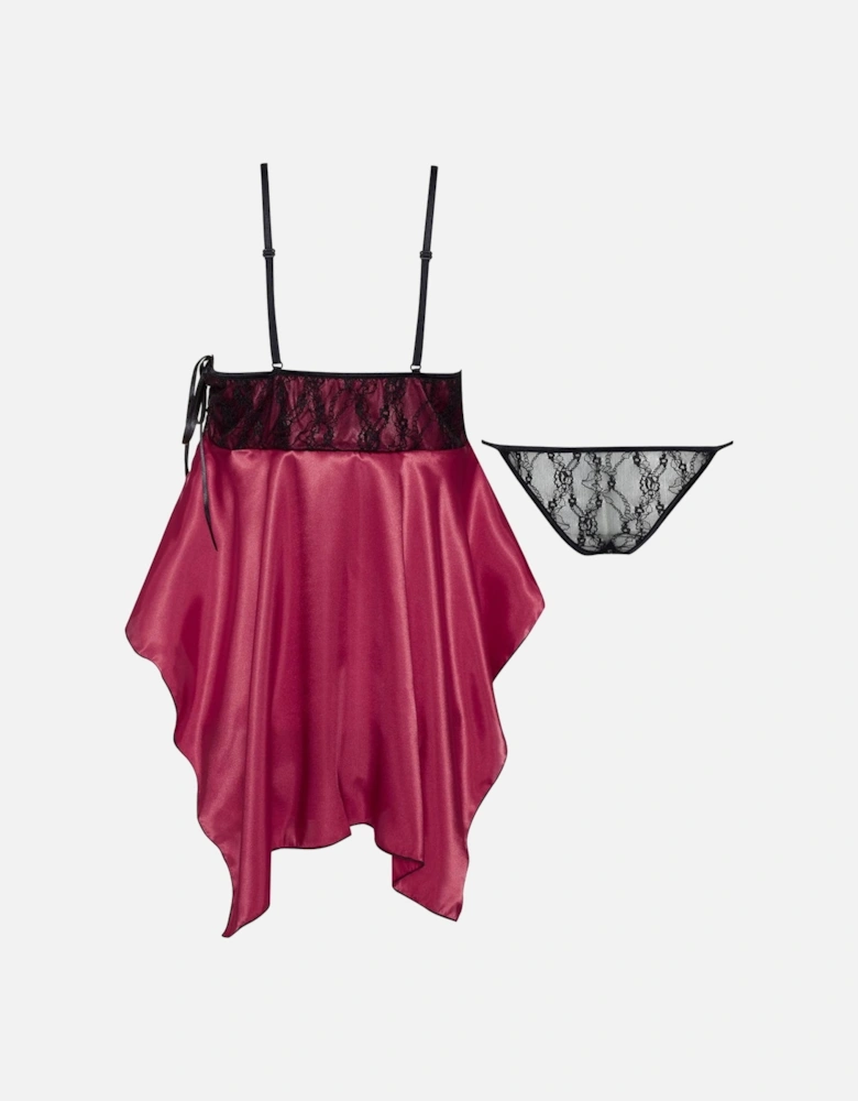 Luxury Bra Lace Satin by Women - Purple Chemises