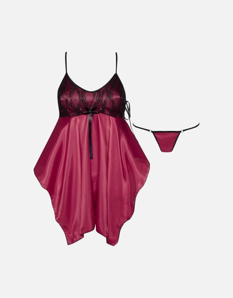 Luxury Bra Lace Satin by Women - Purple Chemises