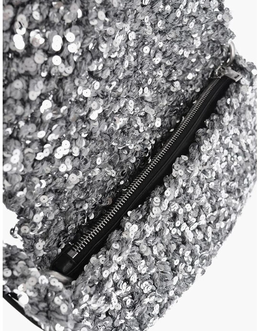 Knit Shoulder Bag with Removable Strap Women - Silver