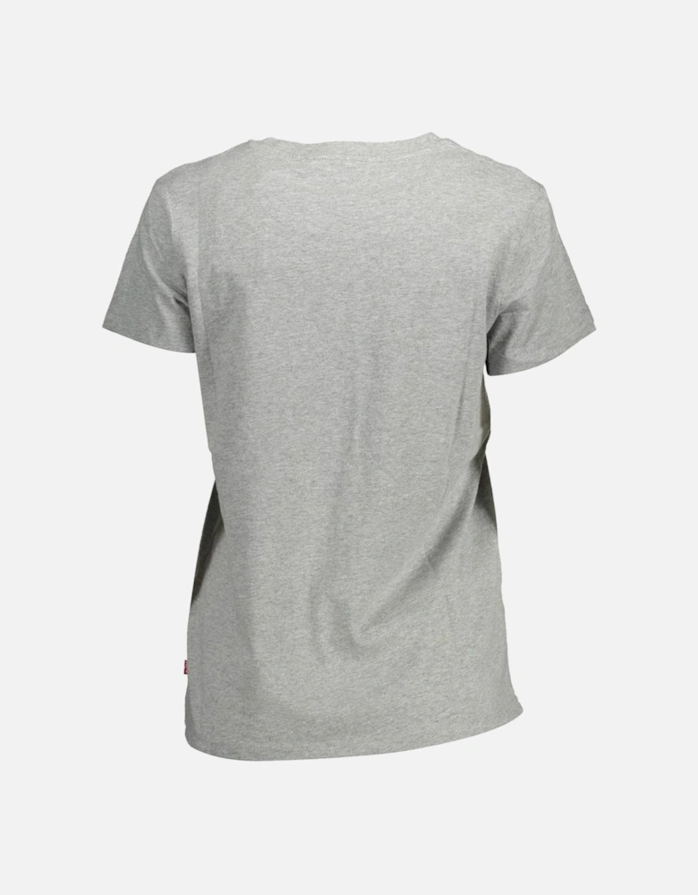 Classic Round Neck Short Sleeve Cotton T-Shirt Women - Brown