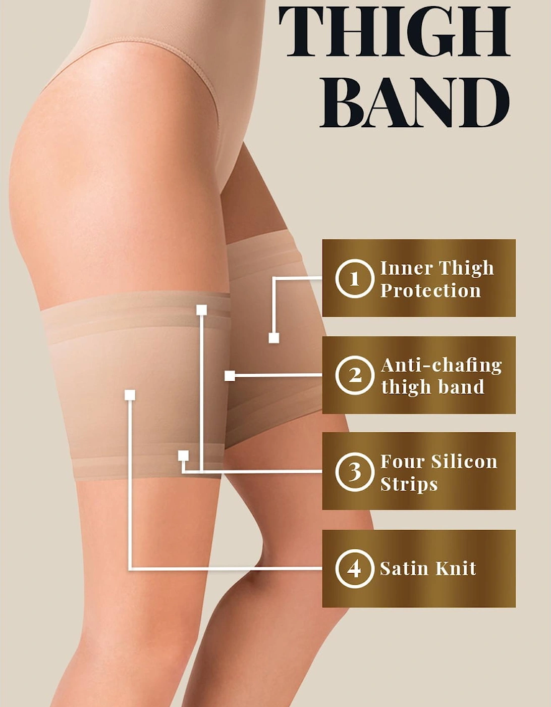 Satin hosiery by Women - Brown