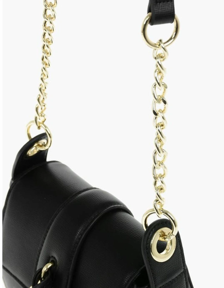 Eco-Leather Shoulder Bag with Adjustable Strap Women - Black