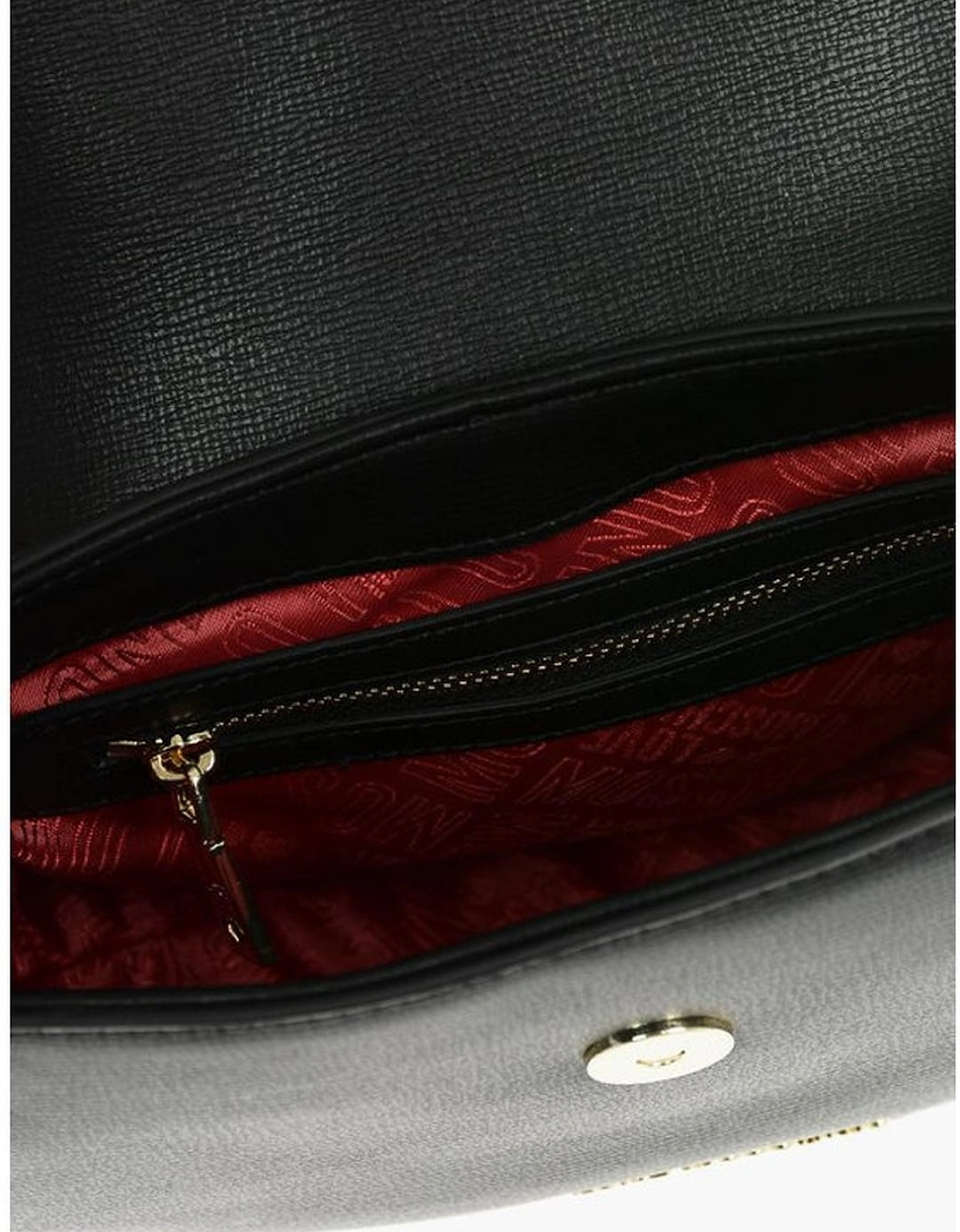 Eco-Leather Shoulder Bag with Adjustable Strap Women - Black
