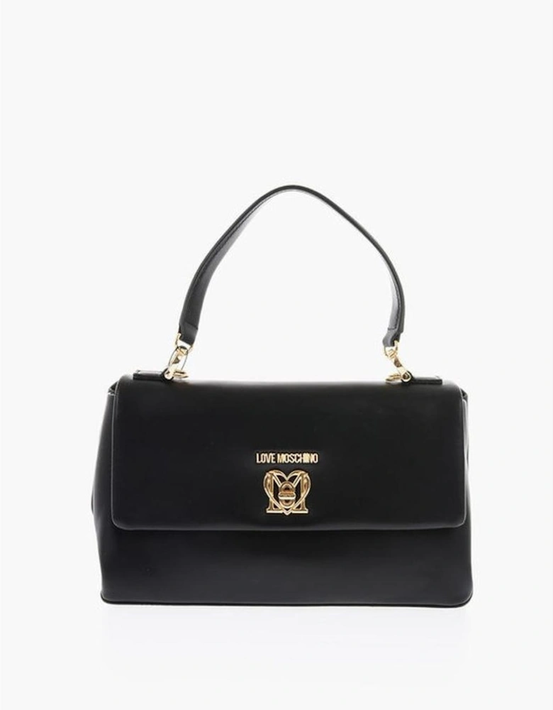 Solid Eco-Leather Shoulder Bag Women - Black Tote Bags