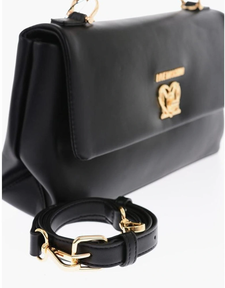 Solid Eco-Leather Shoulder Bag Women - Black Tote Bags