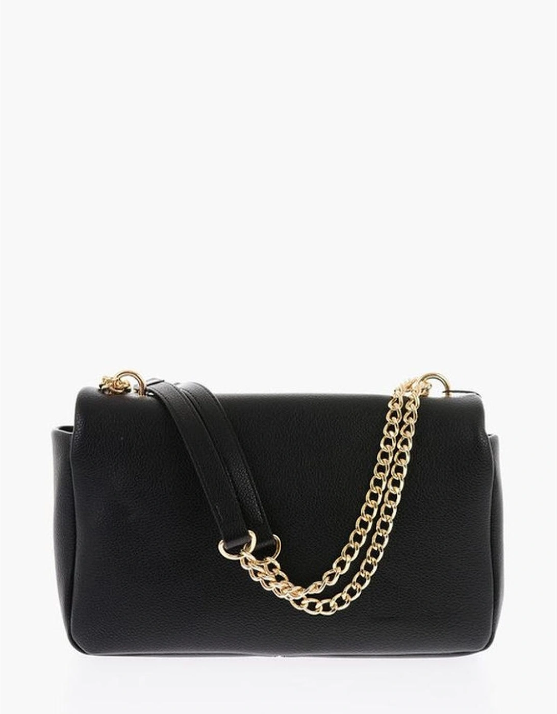 Logo Metal Eco-Leather Shoulder Bag Women - Black