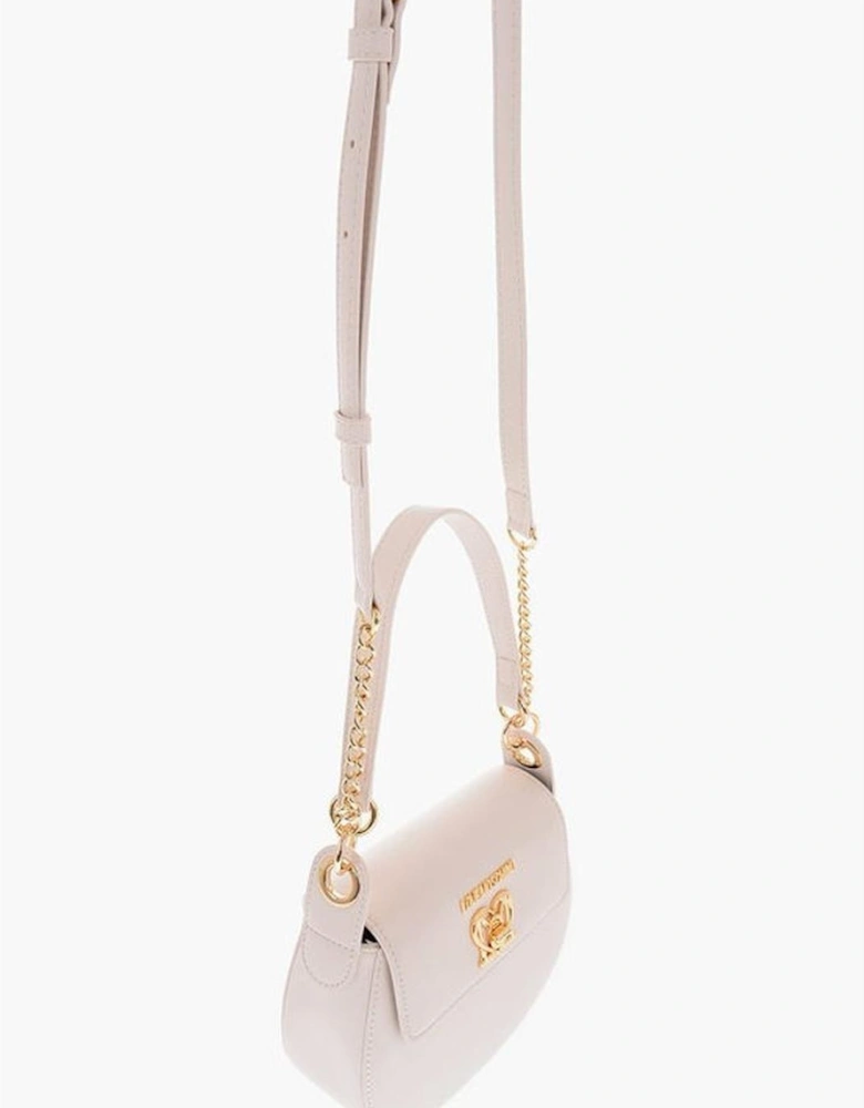 Eco-Leather Shoulder Bag with Logo Women - White