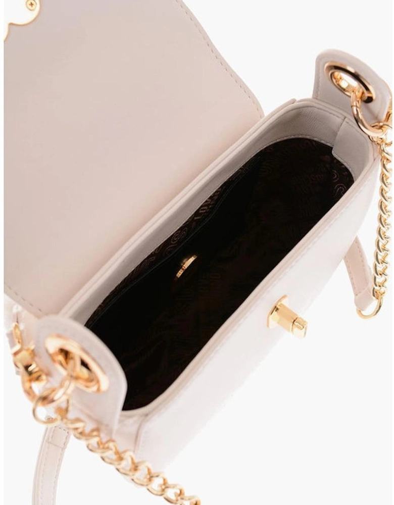 Eco-Leather Shoulder Bag with Logo Women - White