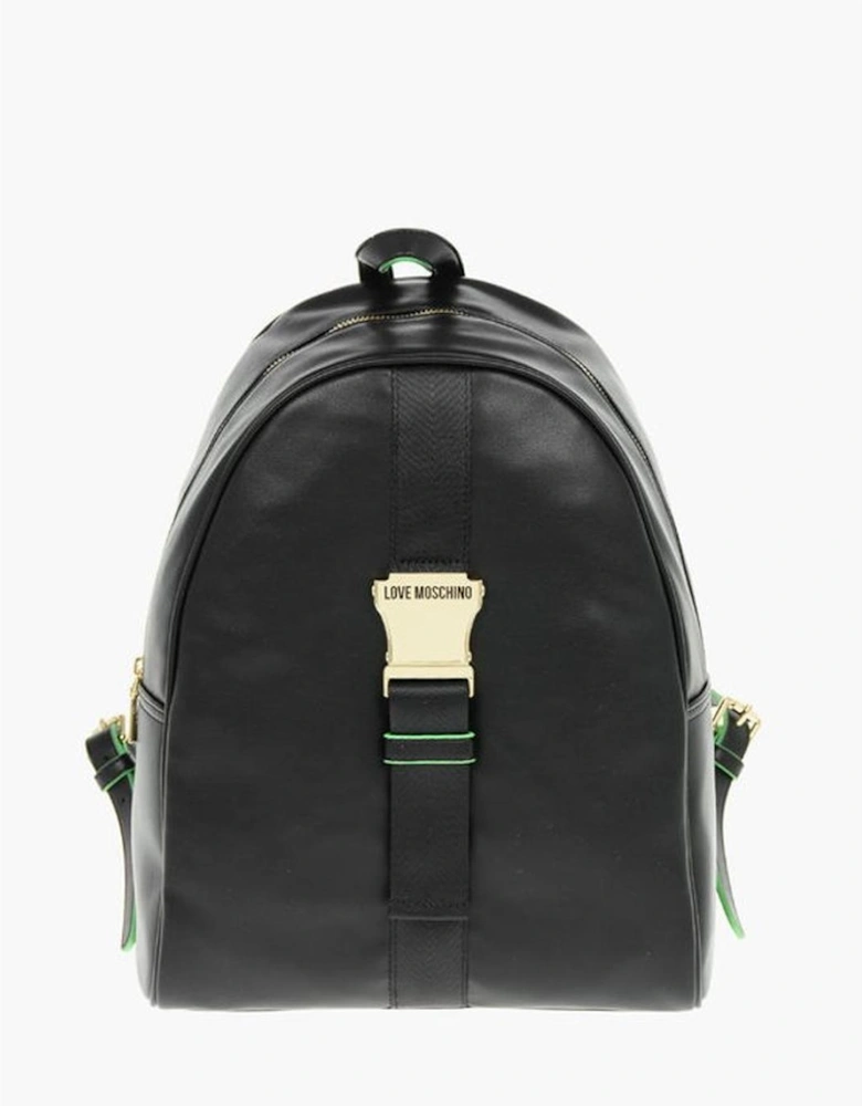 Zip Closure Adjustable Shoulder Strap Bag Women - Black Backpacks