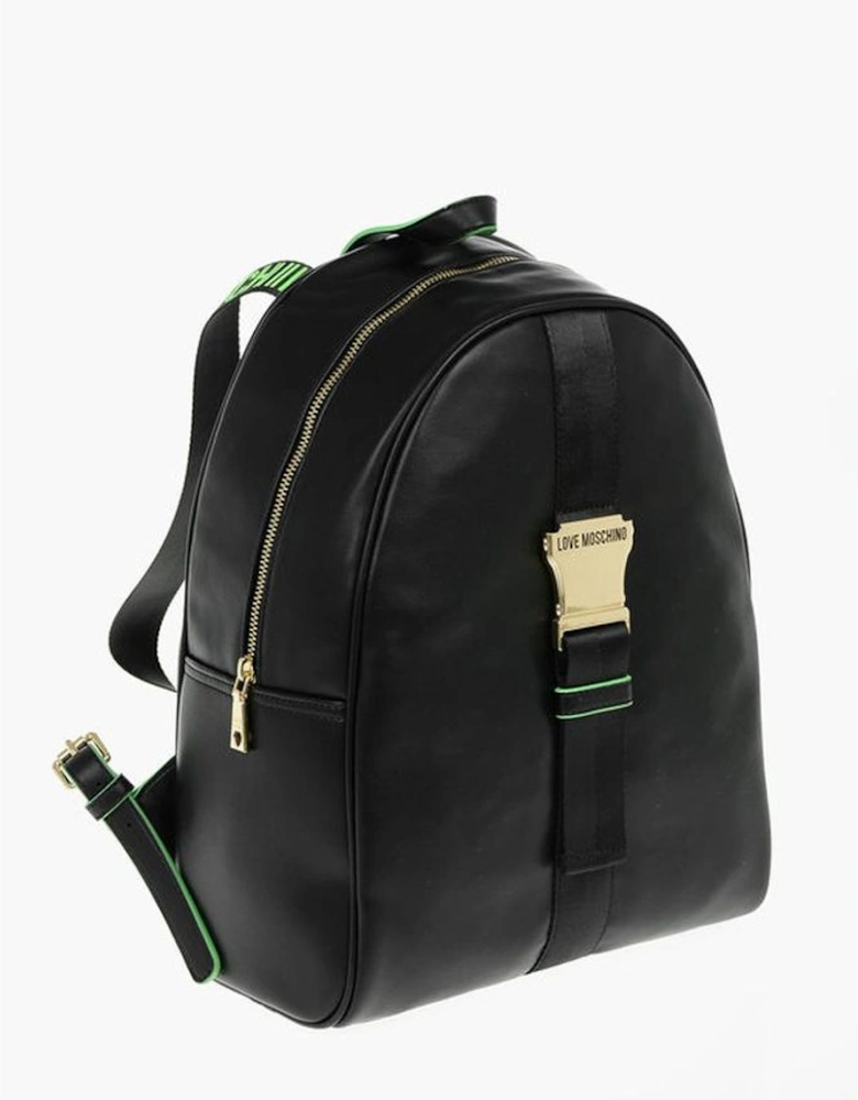 Zip Closure Adjustable Shoulder Strap Bag Women - Black Backpacks