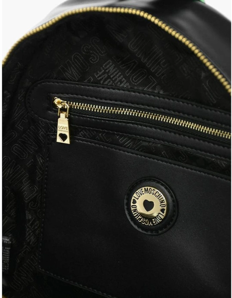 Zip Closure Adjustable Shoulder Strap Bag Women - Black Backpacks
