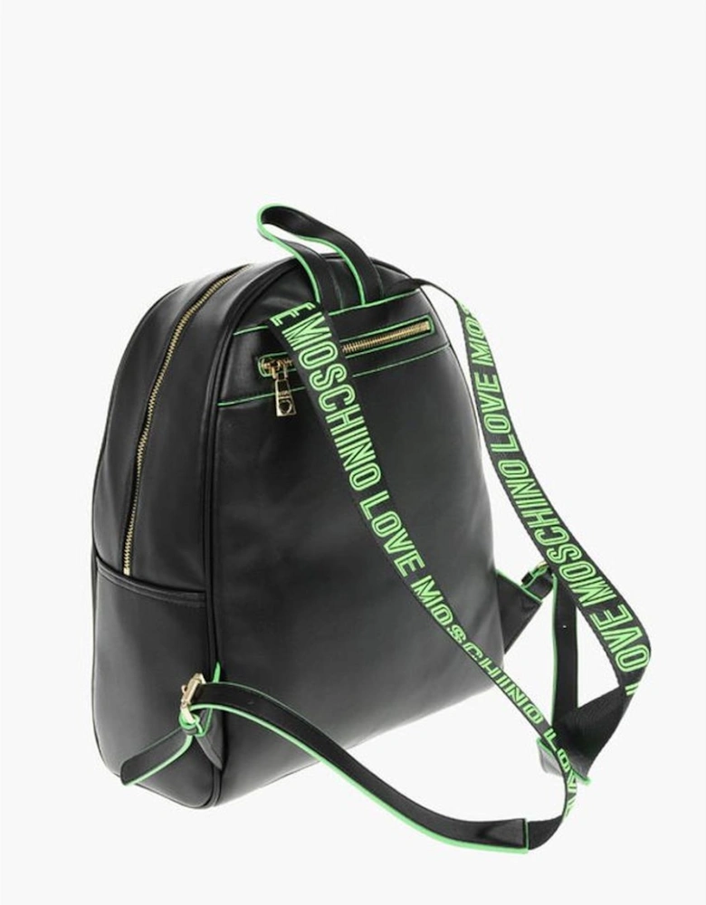 Zip Closure Adjustable Shoulder Strap Bag Women - Black Backpacks