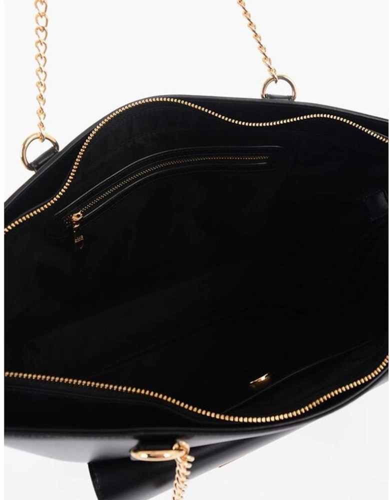 Solid Metal Logo Shoulder Bag Women - Black Tote Bags