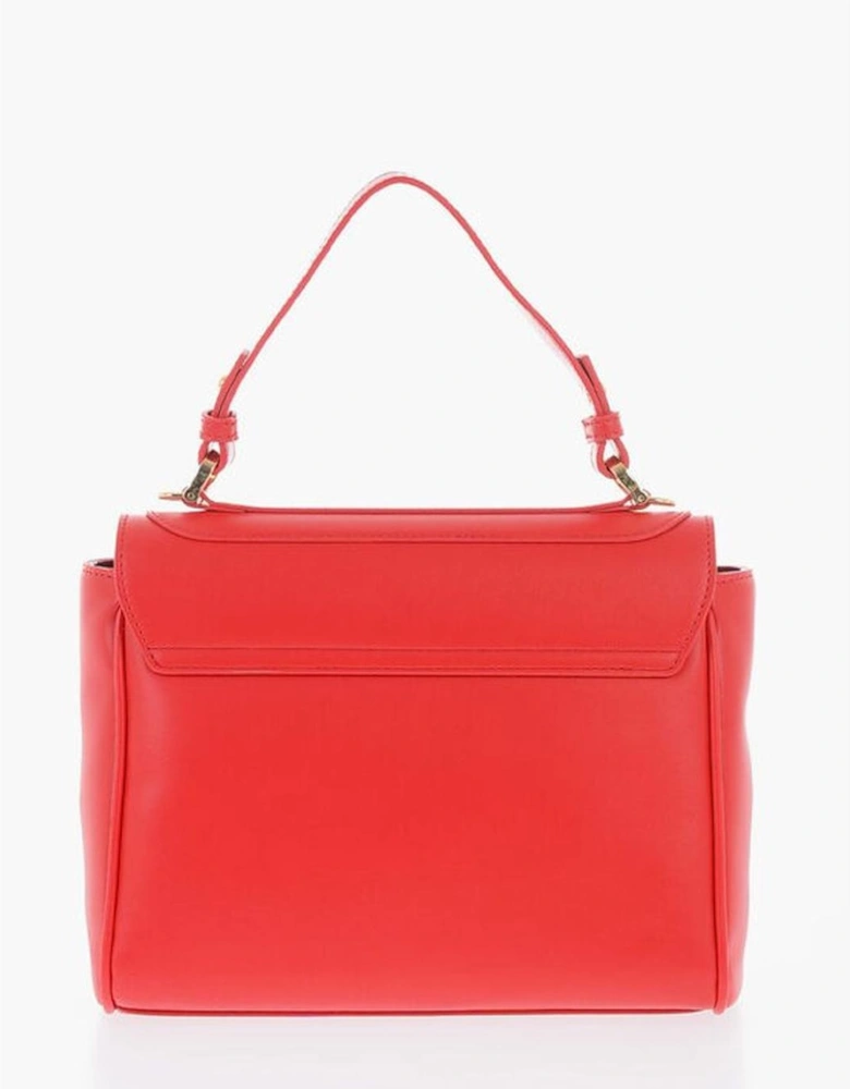 Eco-leather Shoulder and Handbag with Logo Detailing Women - Red Tote