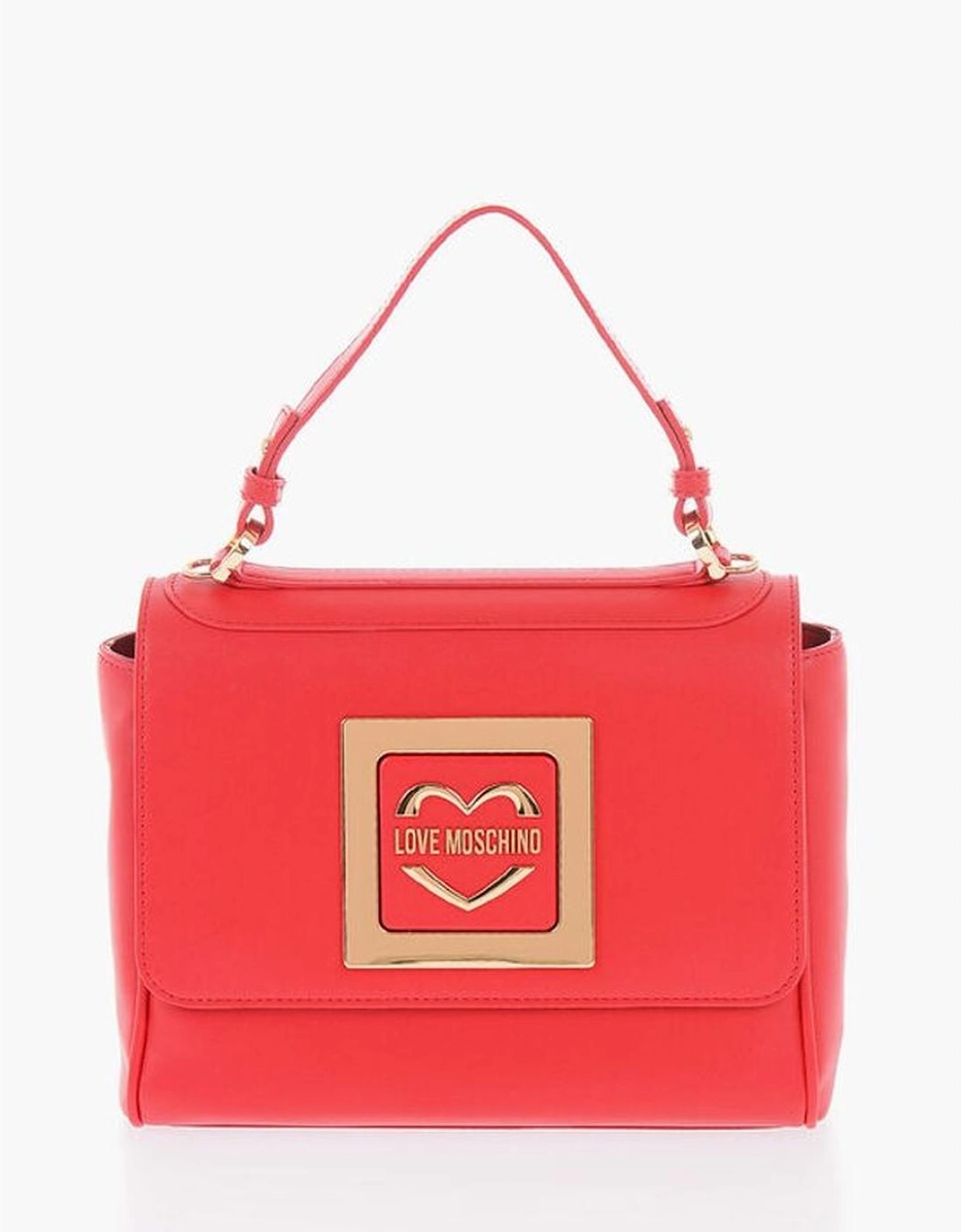 Eco-leather Shoulder and Handbag with Logo Detailing Women - Red Tote, 5 of 4