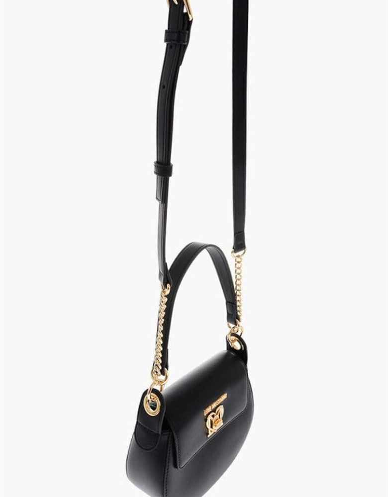 Removable Strap Eco-Leather Shoulder Bag Women - Black