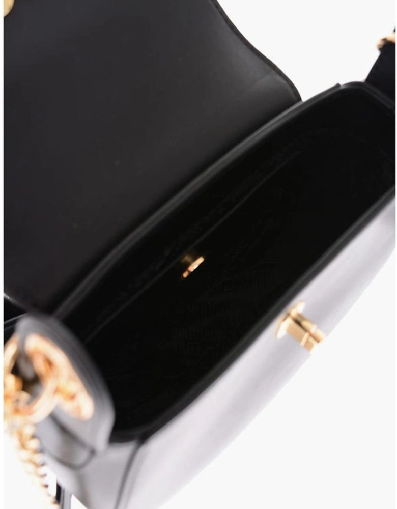 Removable Strap Eco-Leather Shoulder Bag Women - Black