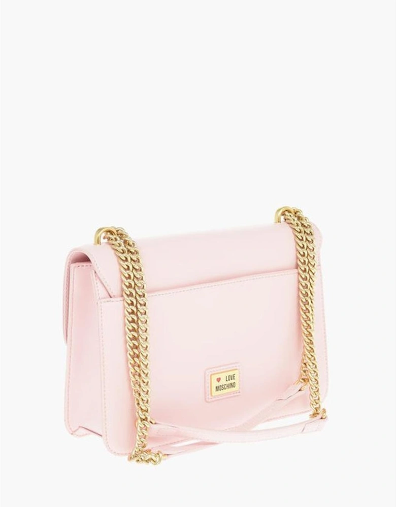 Eco-leather Shoulder Bag with Logo and Metal Details Women -