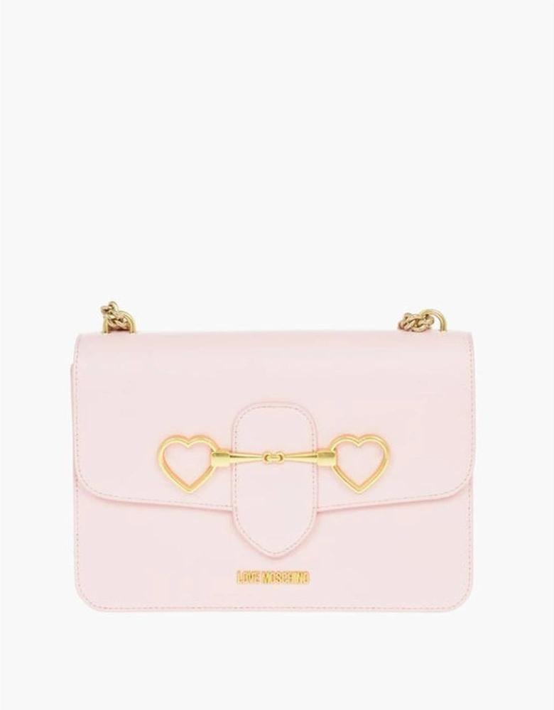 Eco-leather Shoulder Bag with Logo and Metal Details Women -