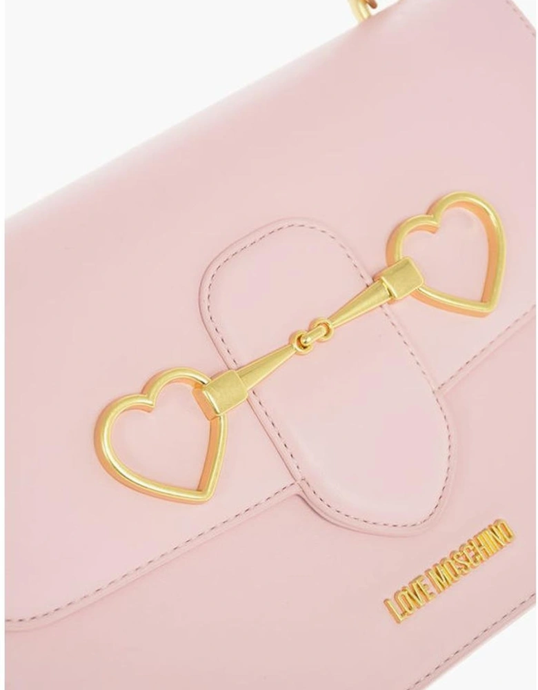 Eco-leather Shoulder Bag with Logo and Metal Details Women -